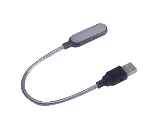 Luminária de Mesa LED USB Flexível POCKETMAN – Mini Lâmpada para Teclado de Notebook, Sensor Touch Dimerizável e Haste Ajustável para Power Bank e PC