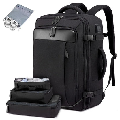 Mochila de Viagem Expansível Tipo Mala MOZHI (Acompanha 4 Organizadores)