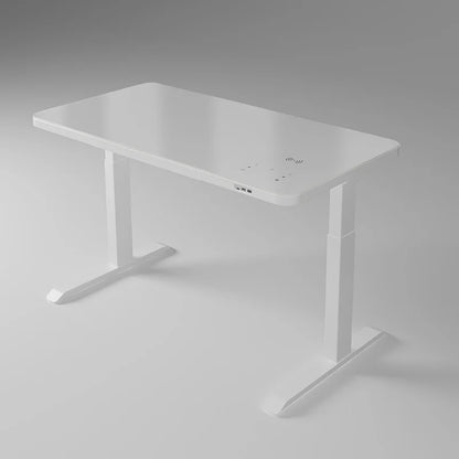Mesa Ergonômica Inteligente Sit-Stand Elétrica XMSJ/Hollin – Tampo de Vidro Temperado, Estrutura de Aço Motorizada com Ajuste Automático de Altura e Certificação TUV para Alta Performance