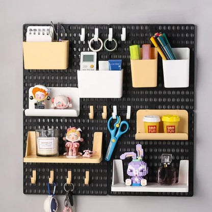 Kit Pegboard Organizador de Parede Modulável – Painel de Ferramentas e Utensílios para Cozinha, Banheiro e Oficina