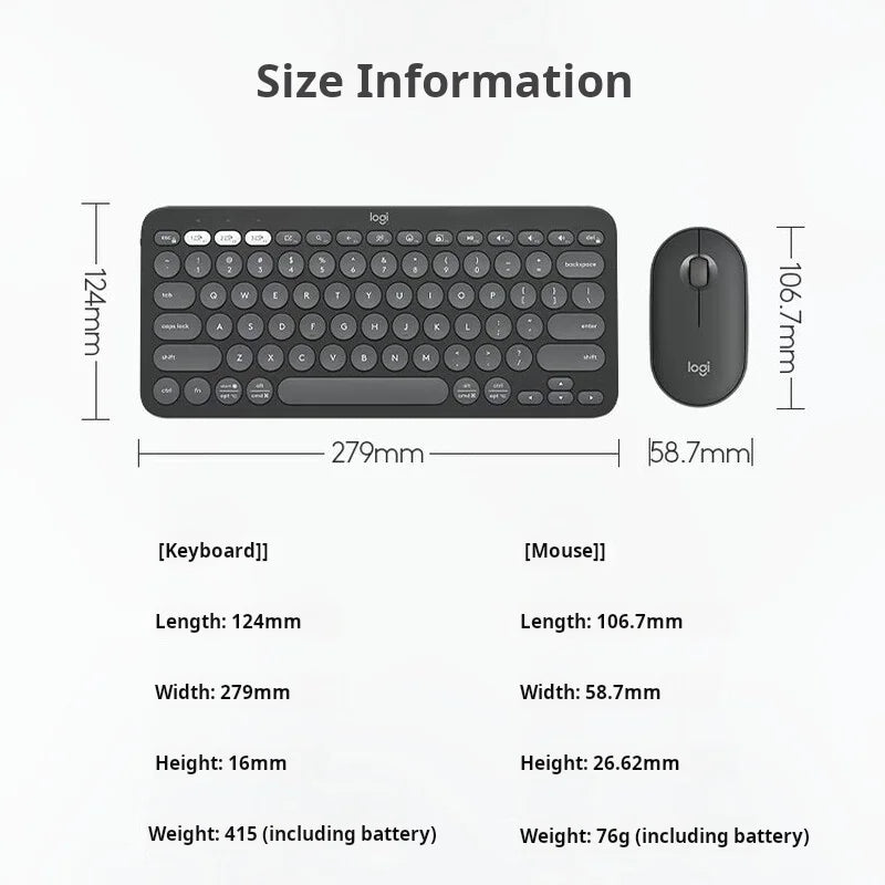 Logitech Pebble 2 Combo — Teclado e Mouse Sem Fio