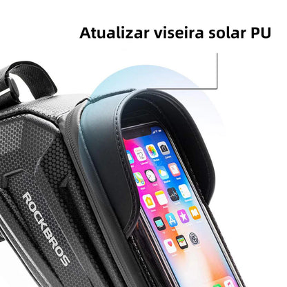 Bolsa de Quadro para Bicicleta ROCKBROS Impermeável com Suporte de Celular