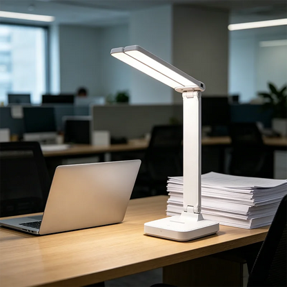Luminária de Mesa LED Articulada – Touch Screen, 3 Tons de Luz e Bateria Recarregável