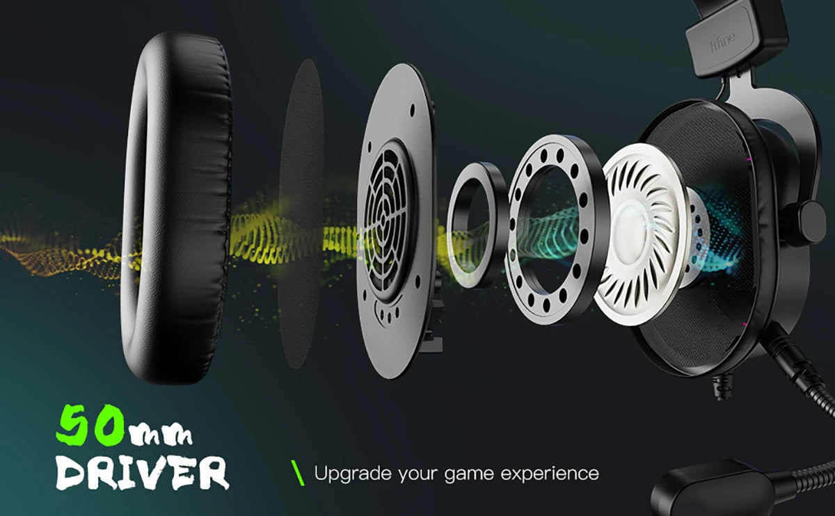 FIFINE H6 — Headset Gamer USB com RGB