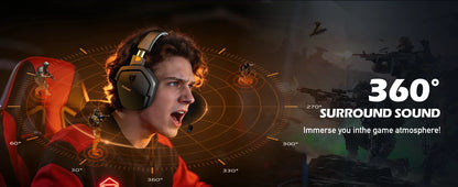 NUBWO G06 — Headset Gamer Sem Fio 2.4GHz + Bluetooth 5.3