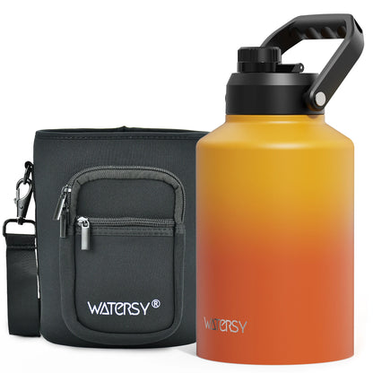 Garrafa Térmica Industrial Watersy em Inox 304 com Isolamento Multicamadas e Bolsa Tática (1.8L / 2.5L / 3.7L)