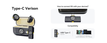 LARK M2 — Microfone de Lapela Sem Fio com ENC