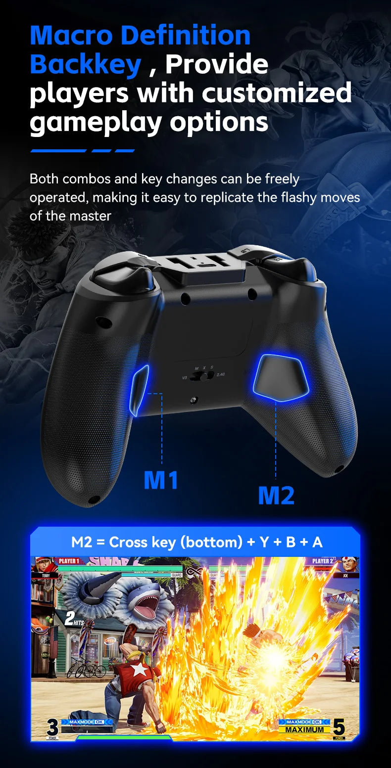 G6 — Controle Gamer Sem Fio com Hall Effect