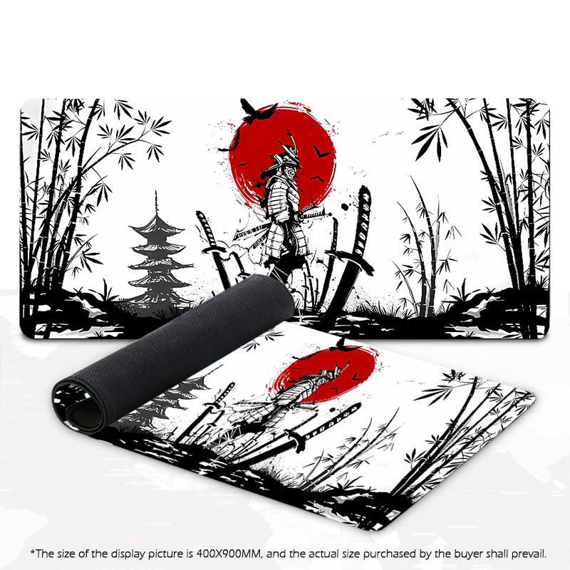 Mouse Pad Gamer Samurai Warrior XXL – Base Antiderrapante Impermeável
