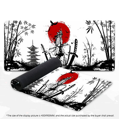 Mouse Pad Gamer Samurai Warrior XXL – Base Antiderrapante Impermeável