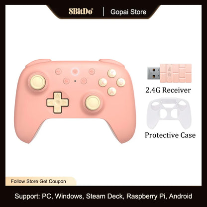Controle Gamer 8BitDo Ultimate 2C Sem Fio 2.4G com Hall Effect para PC