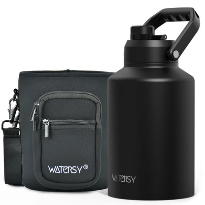 Garrafa Térmica Industrial Watersy em Inox 304 com Isolamento Multicamadas e Bolsa Tática (1.8L / 2.5L / 3.7L)