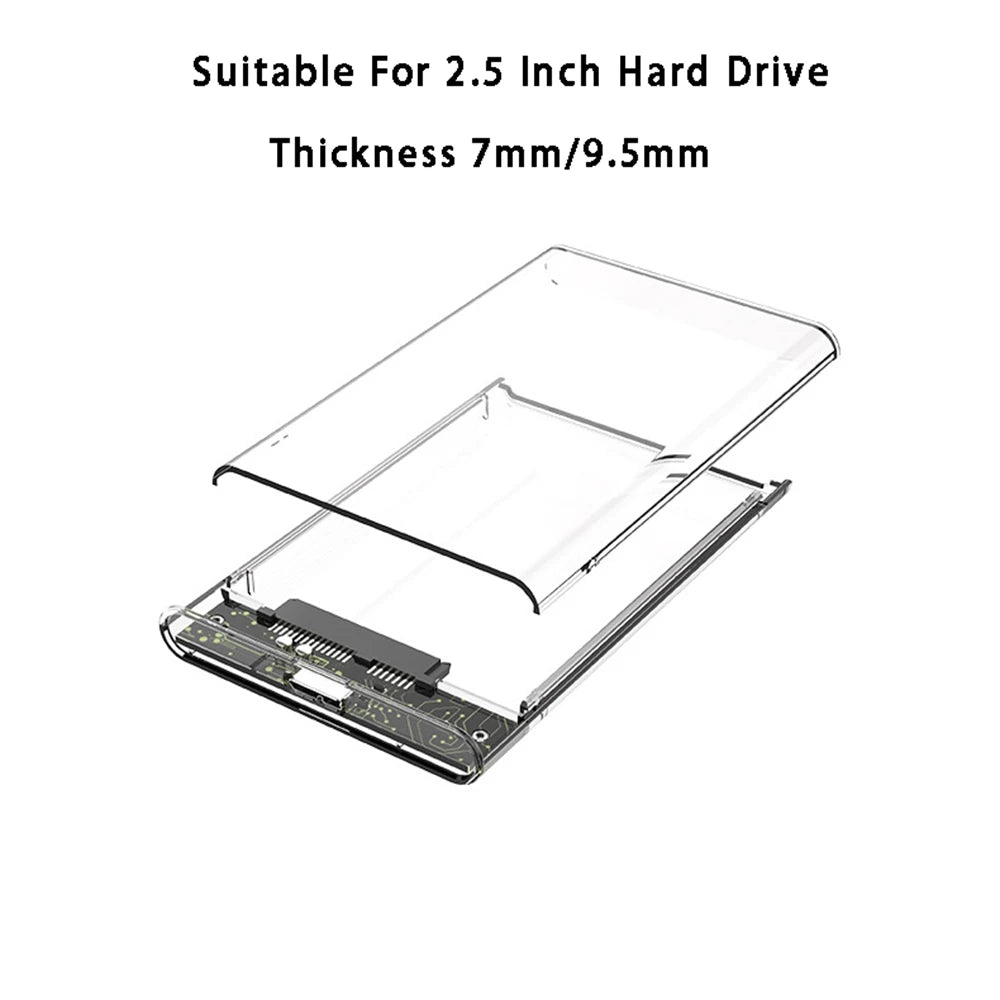 Case SATA 2,5″ Transparente USB 3.0/Type-C