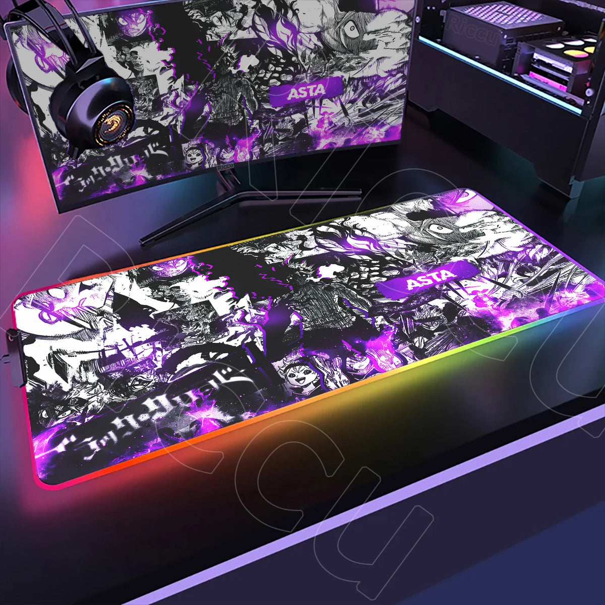 Riccu — Desk Mat RGB Gamer XXL 900 × 400 mm