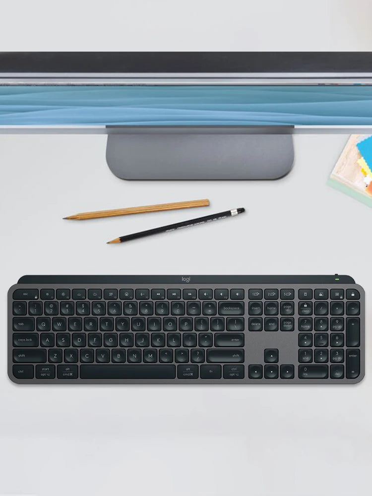 Teclado Sem Fio Logitech MX Keys S Bluetooth com Retroiluminação e Logi Bolt