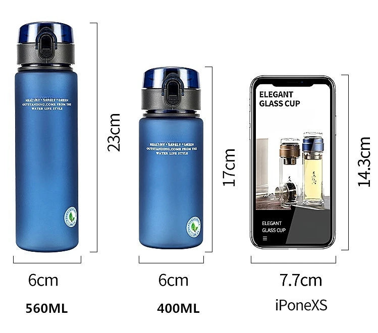 Garrafa Esportiva Fantia Portátil Livre de BPA Antivazamento (400ml / 560ml)