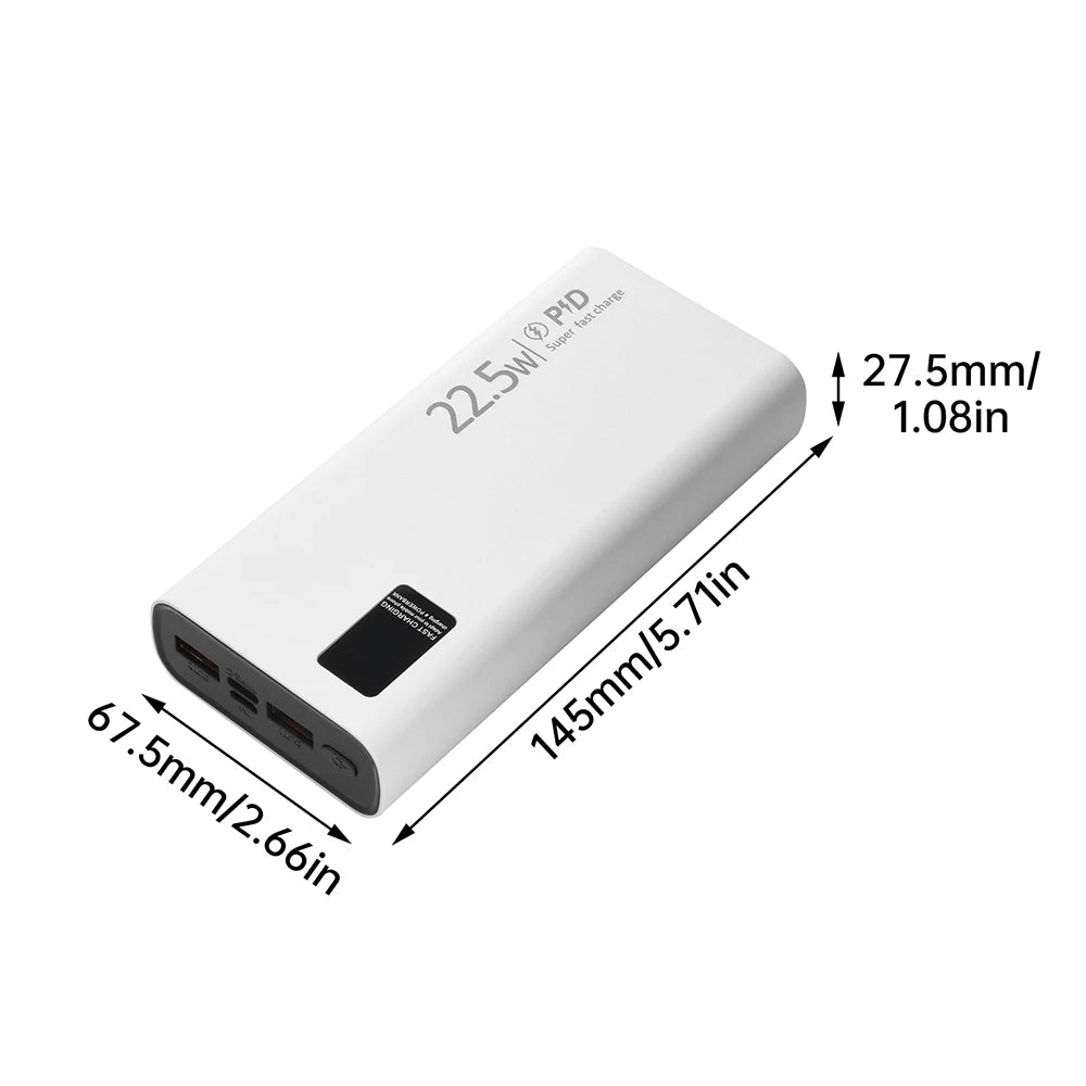 Kit Power Bank DIY diymore 20000mAh 22.5W com Display Digital para 2x Células 1260110