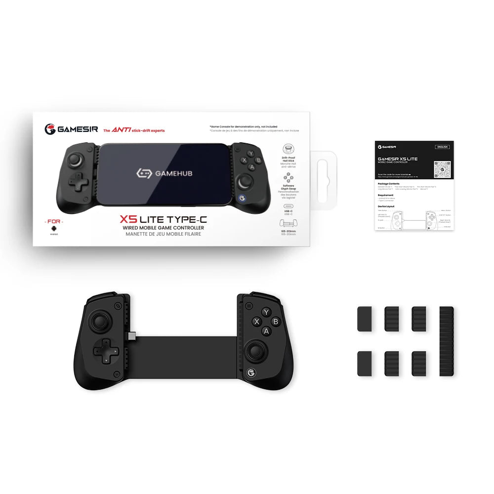 Controle Gamer Mobile GameSir X5 Lite USB-C com Hall Effect para Android e iPhone