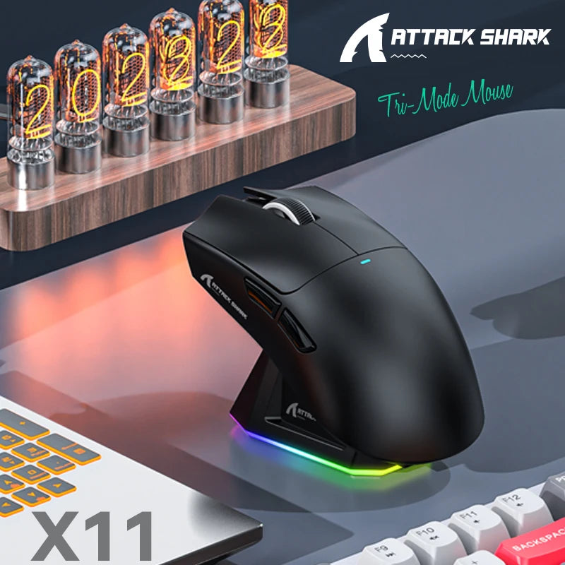 Attack Shark X11 — Mouse Gamer Tri-Mode