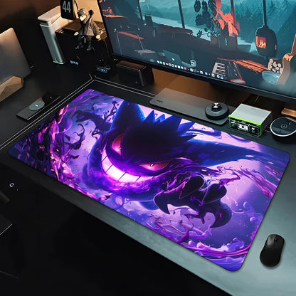 Mousepad grande para jogos, teclado gamer, tapete de rato P-Pokemons para mesa, tapete de mesa Speed, tapete de PC Kawaii Anime G-Gengars