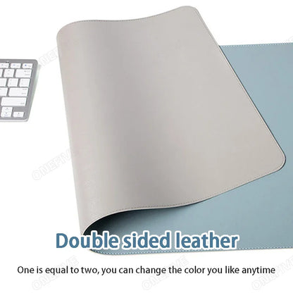 Mousepad grande para escritório, protetor de mesa em couro PU impermeável, ideal para teclado, jogos e acessórios de PC.