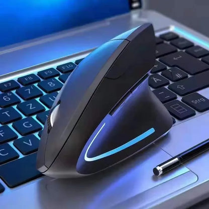 Mouse Vertical Ergonômico Sem Fio 2.4GHz – 6 Botões e DPI Ajustável para Notebook e PC