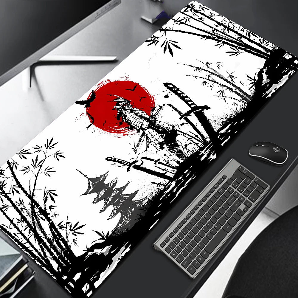 Mouse Pad Gamer Samurai Warrior XXL – Base Antiderrapante Impermeável