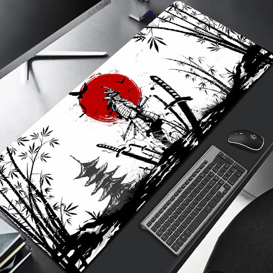 Mouse Pad Gamer Samurai Warrior XXL – Base Antiderrapante Impermeável