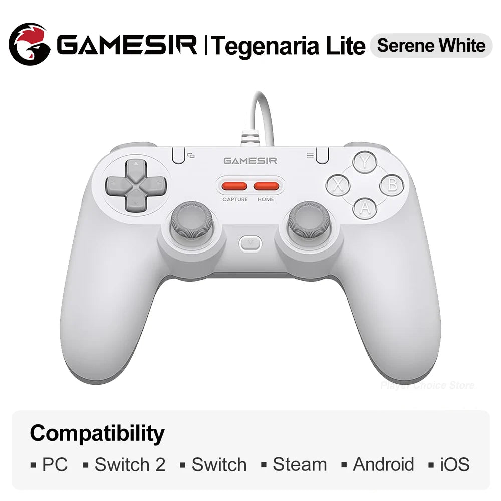 Controle Gamer GameSir Tegenaria Lite com Hall Effect, 1000Hz e 2 Botões Traseiros