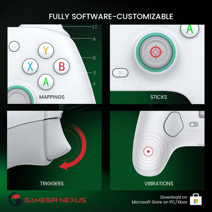 Controle Gamer GameSir G7 SE com Hall Effect para Xbox e PC, USB-C 3 m