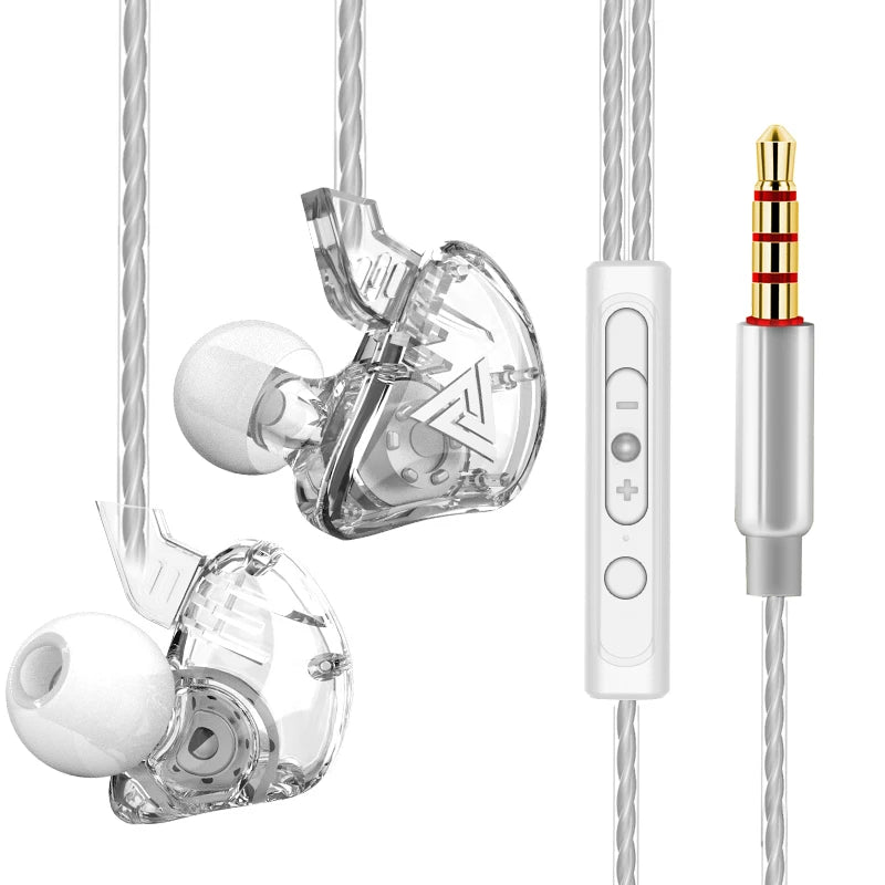 Fone de Ouvido QKZ AK6 com Microfone, Driver Dinâmico e Plugue P2 3,5 mm