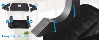 Apoio de Pés Ergonômico de Alta Resistência – Suporte de Mesa com Rolos de Massagem (Suporta até 54 kg)