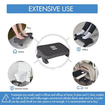 Apoio de Pés Ergonômico para Baixo da Mesa com Rolos de Massagem – Suporte Antiderrapante para Correção de Postura e Alívio de Dores