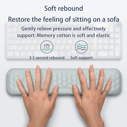 Apoio de pulso para teclado e mouse em espuma viscoelástica, suporte ergonômico para as mãos, ideal para notebooks e laptops.