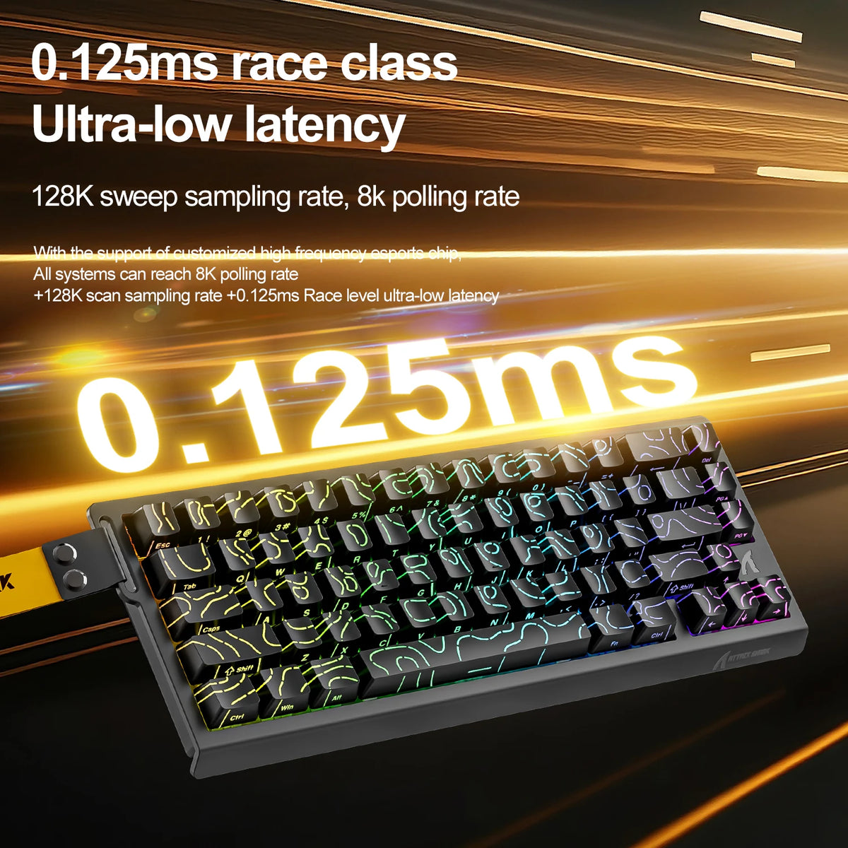 Attack Shark X68HE — Teclado Gamer Magnético 8000Hz