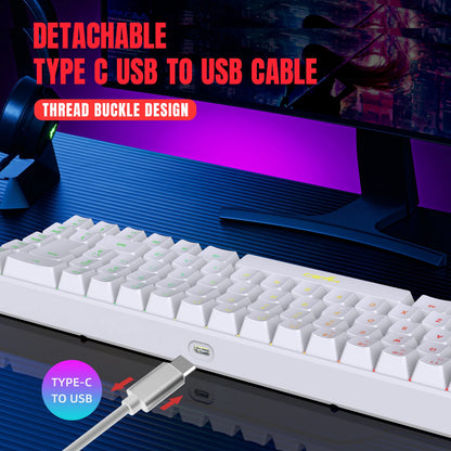 HXSJ V200 + T90 — Combo Teclado 68 Teclas e Mouse Gamer