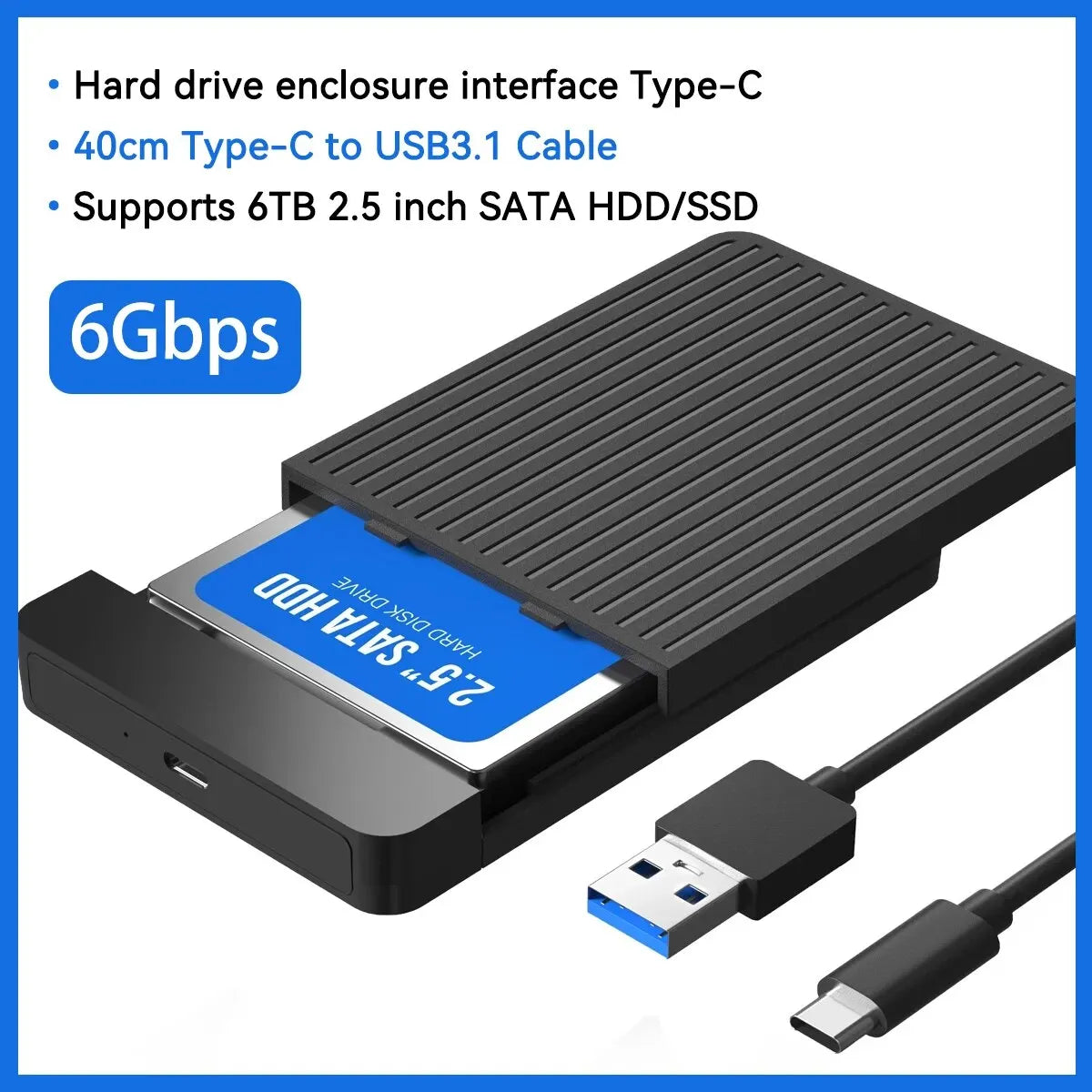Case SATA 2,5" USB 3.0/3.1 — HDD e SSD Externo