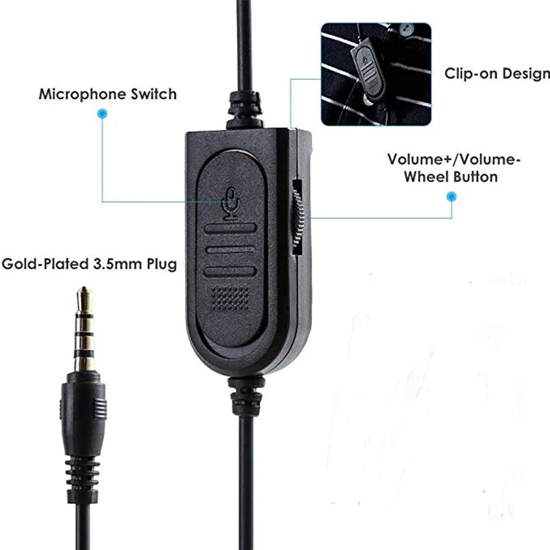 Headset Gamer P2 3,5mm com Microfone — 40mm