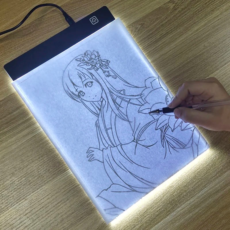 Mesa de Luz LED para Desenho e Decalque – Prancheta Digital Regulável em 3 Níveis