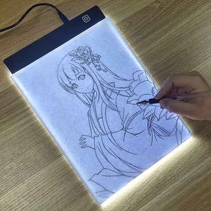 Mesa de Luz LED para Desenho e Decalque – Prancheta Digital Regulável em 3 Níveis