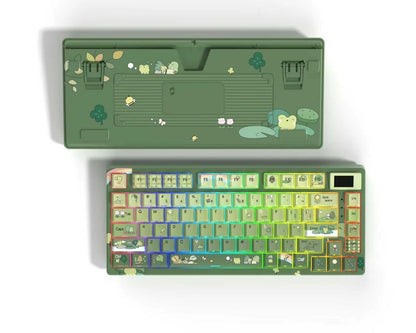 Teclado Mecânico Gamer Womier 75% – Tela OLED Integrada, Layout Gasket Mounted, Keycaps PBT Pudding, RGB Backlit e Switch Full Hot-Swappable