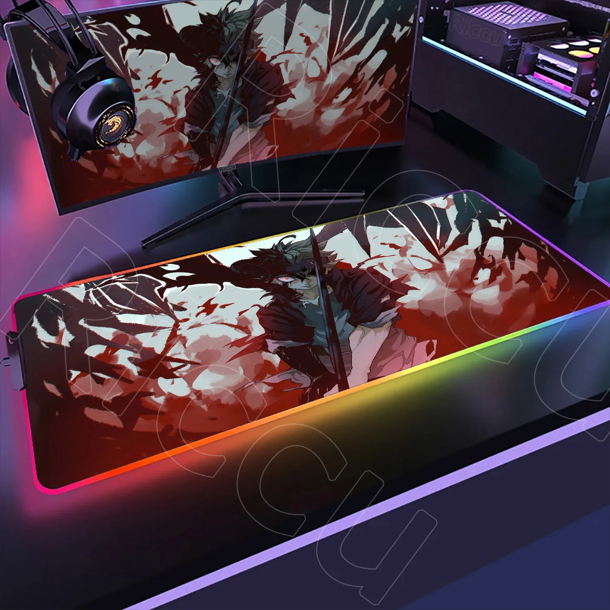Riccu — Desk Mat RGB Gamer XXL 900 × 400 mm