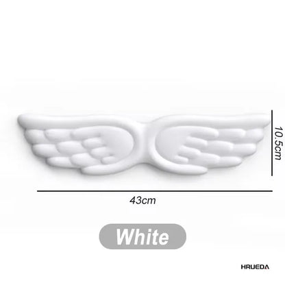 Apoio de pulso para teclado e mouse em formato de asa de anjo, feito de espuma viscoelástica. Suporte ergonômico e antiderrapante para digitação fácil em computadores e laptops.