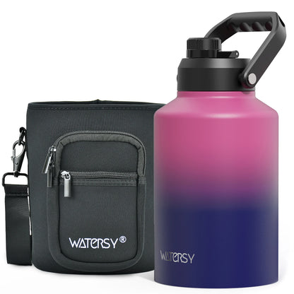 Garrafa Térmica Industrial Watersy em Inox 304 com Isolamento Multicamadas e Bolsa Tática (1.8L / 2.5L / 3.7L)