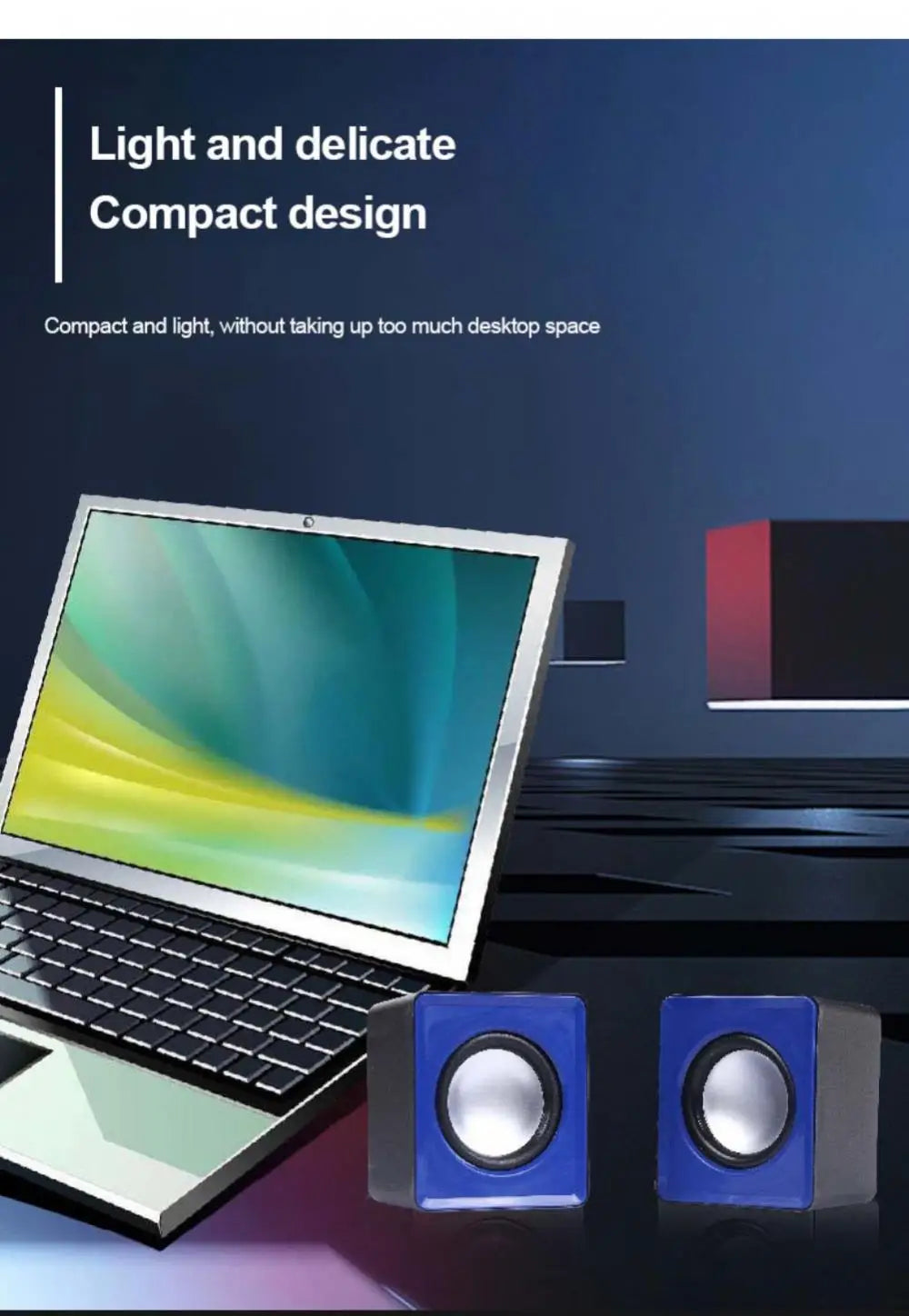 AyeBeau — Caixa de Som USB 2.0 para PC