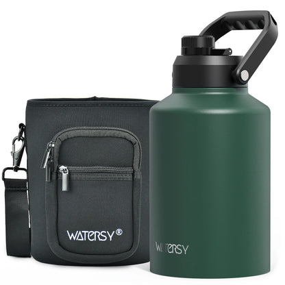 Garrafa Térmica Industrial Watersy em Inox 304 com Isolamento Multicamadas e Bolsa Tática (1.8L / 2.5L / 3.7L)