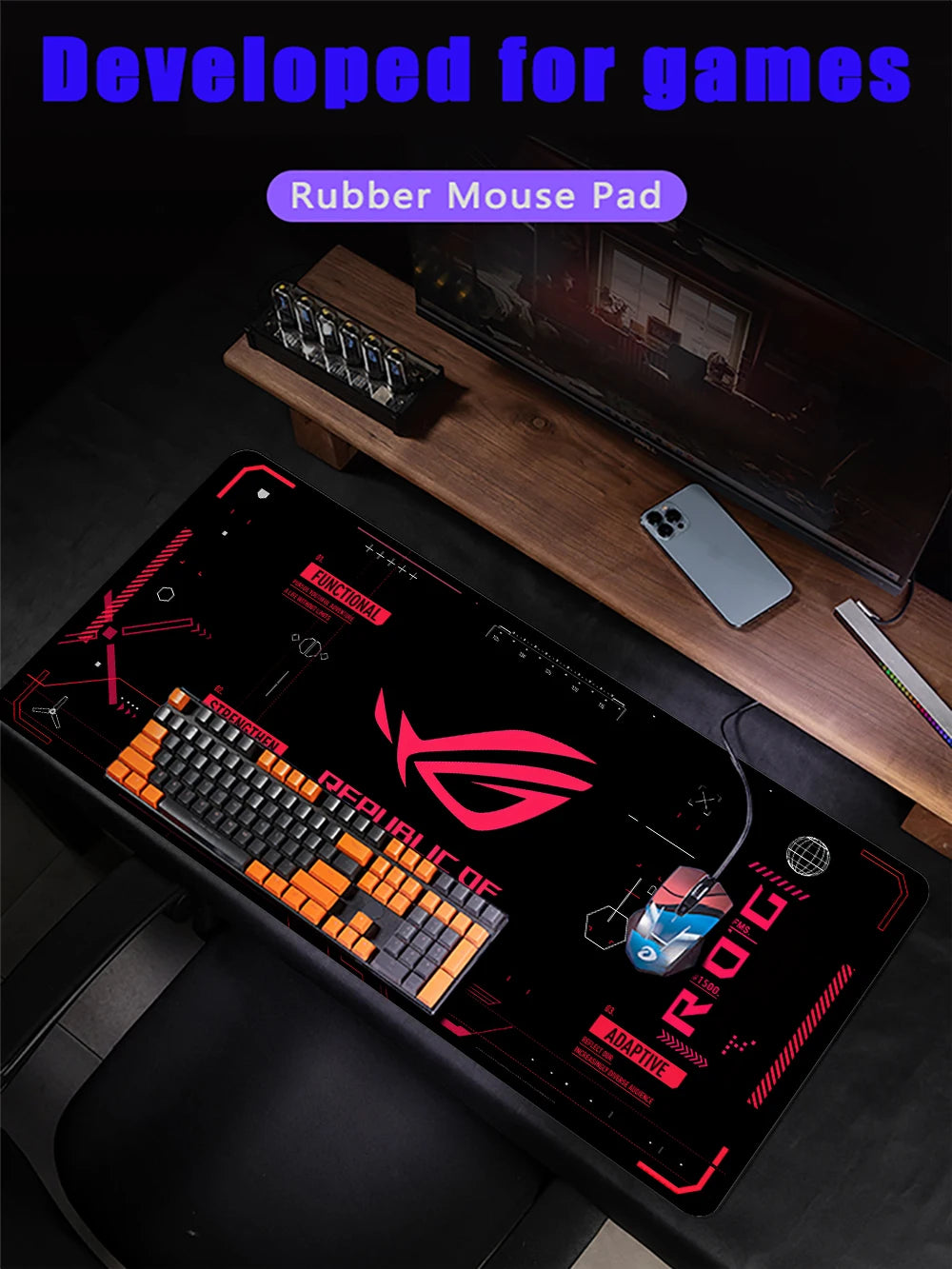 Tapete gamer grande, tapete estendido, mousepad gamer para PC, teclado de computador, tapete de mesa XXL, acessórios para interiores de escritórios.