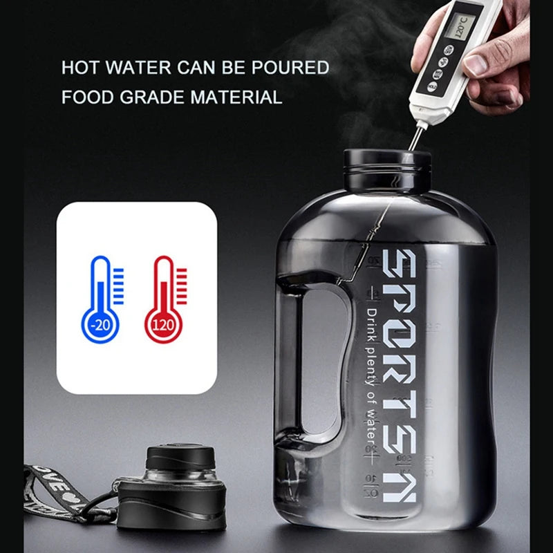 Garrafa Galão Esportiva em Tritan de Alta Capacidade com Canudo e Alça (1.7L / 2.7L)