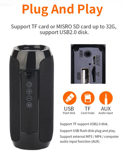 Caixa de Som Bluetooth T&G TG117 10W