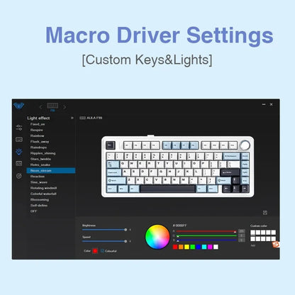 Teclado Mecânico Gamer AULA F75 75% RGB Hot-Swap Bluetooth 2.4G USB